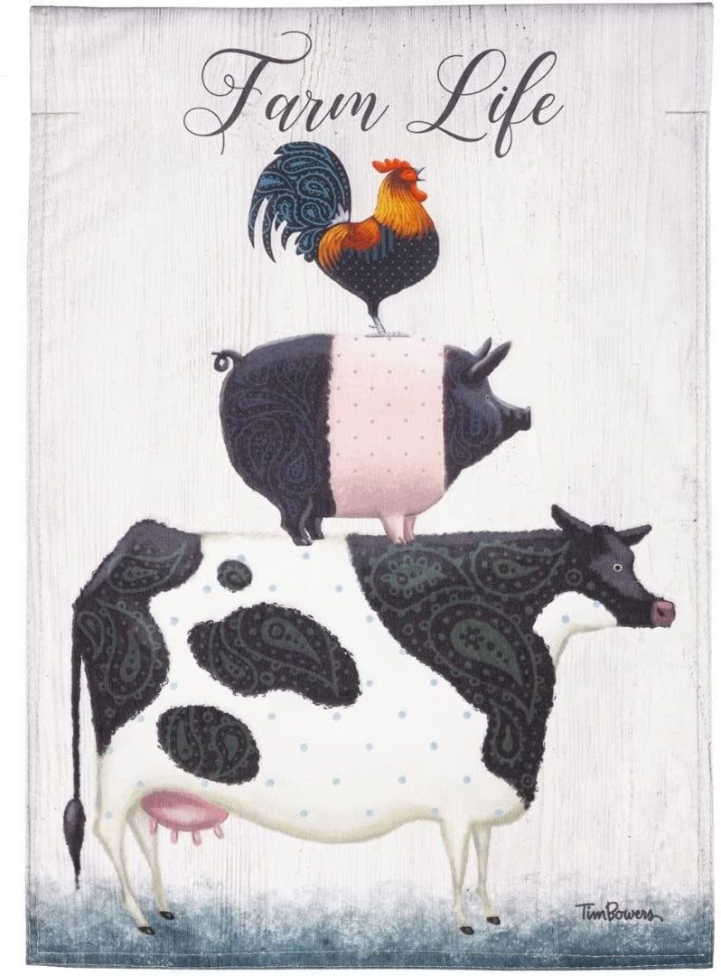 Farm Life Garden Flag 2 Sided Strie