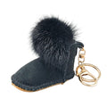 Faux Fur Pom Pom Boot Bag Charm