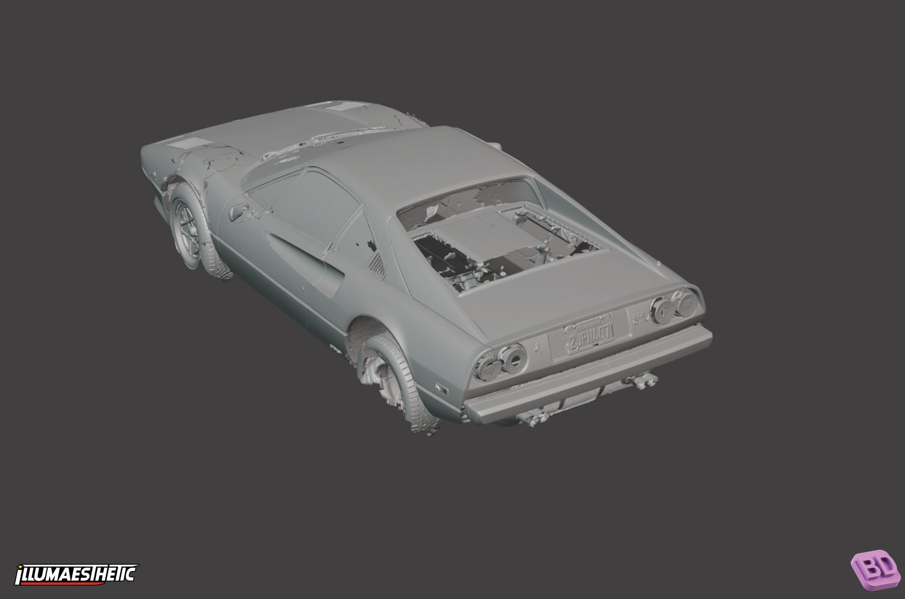 Ferrari 308 GTB 3D Scan (1975-1985)