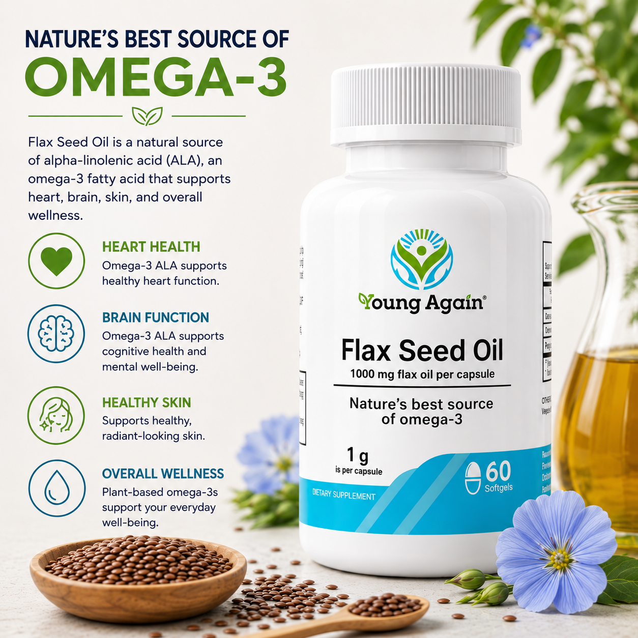 Flax Oil - Source of Omega-3 Fatty Acids