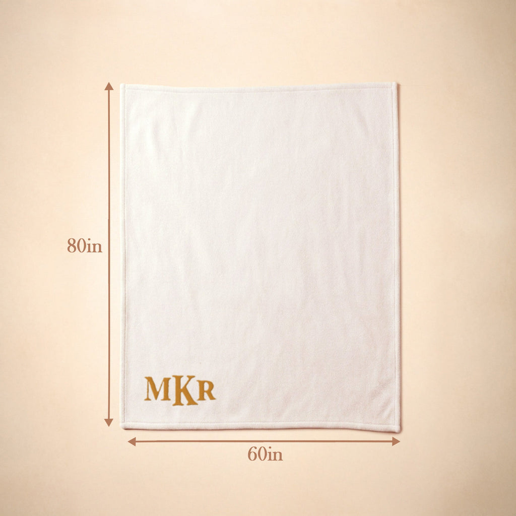Personalized Fleece Throw Blanket – Custom Name 60x80 Cozy Gift
