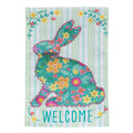 Floral Patterned Bunny 2 Sided Garden Flag