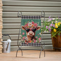 Floral Sunglasses Highland Cow 2 Sided Garden Flag