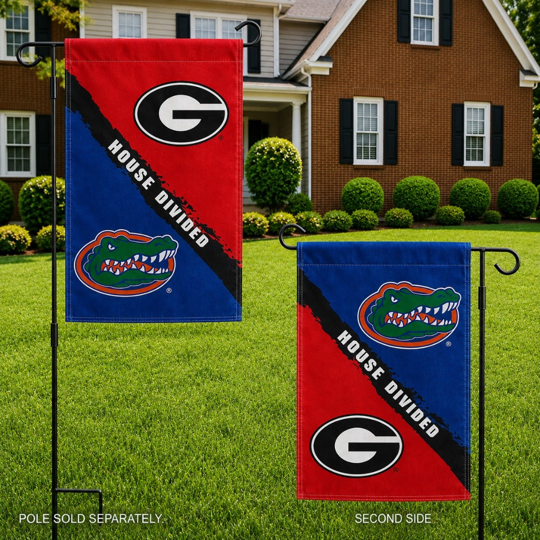 Florida vs Georgia House Divided 2 Sided Garden Flag