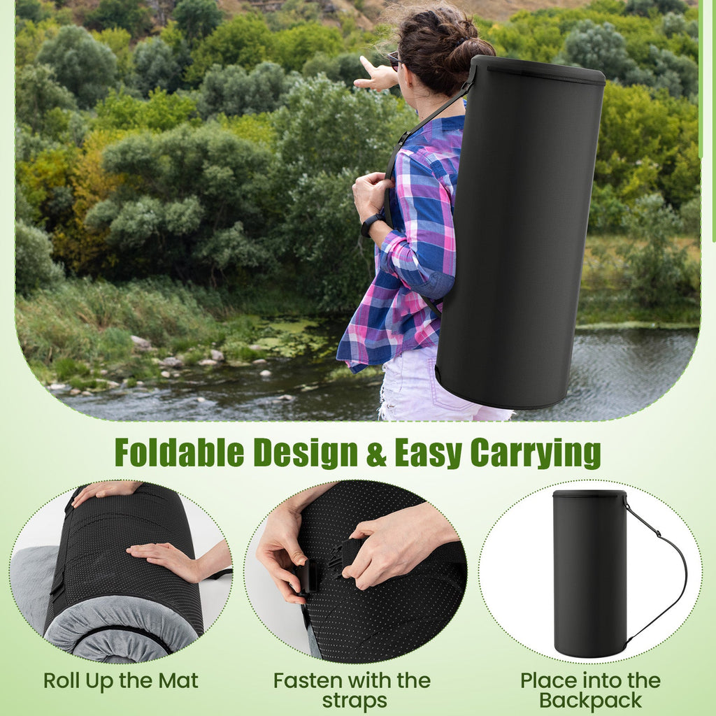 Foldable Camping Mattress with High density foam Cushion and Anti-slip Bottom