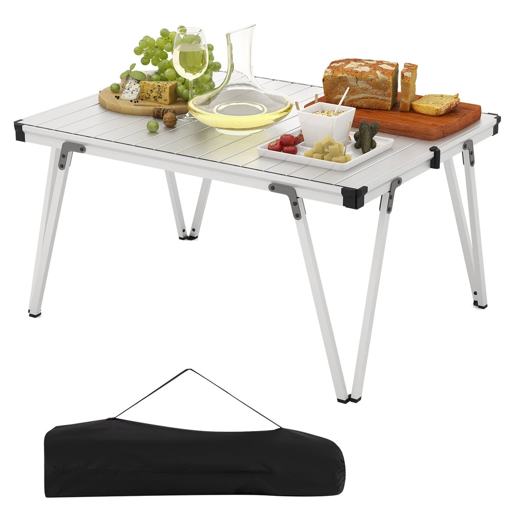 Folding Camping Table Picnic Table with Storage Bag and Waterproof Desktop