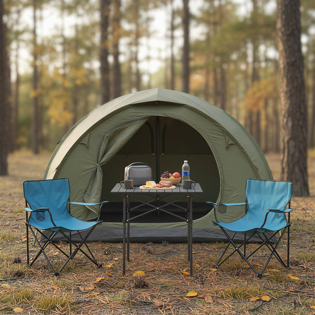 Folding Roll-up Camping Table with Metal Legs