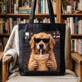 Golden Retriever Iced Coffee Tote Bag, Funny Dog Parents Gift Shopper