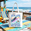 Jonah And The Whale Tote Bag, Doing The Will Of God Funny Christian Gift Shopper