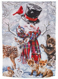 Forest Friends Winter Garden Flag 2 Sided Decorative