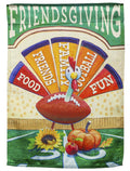 Friendsgiving Turkey Thanksgiving Garden Flag 2 Sided