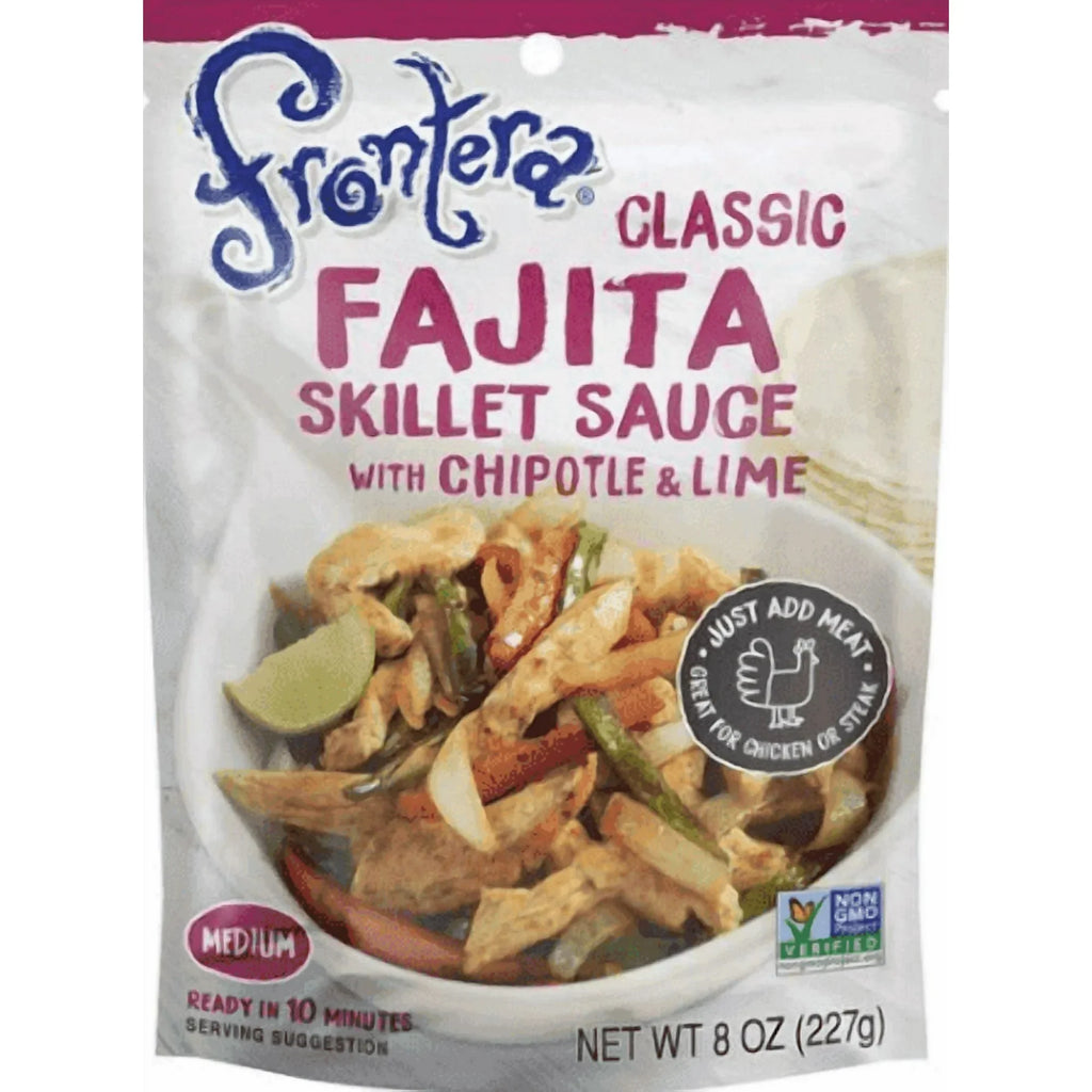 Frontera Classic Fajita Skillet Sauce with Chipotle & Lime, Gluten-Free, 8 oz, Case of 6