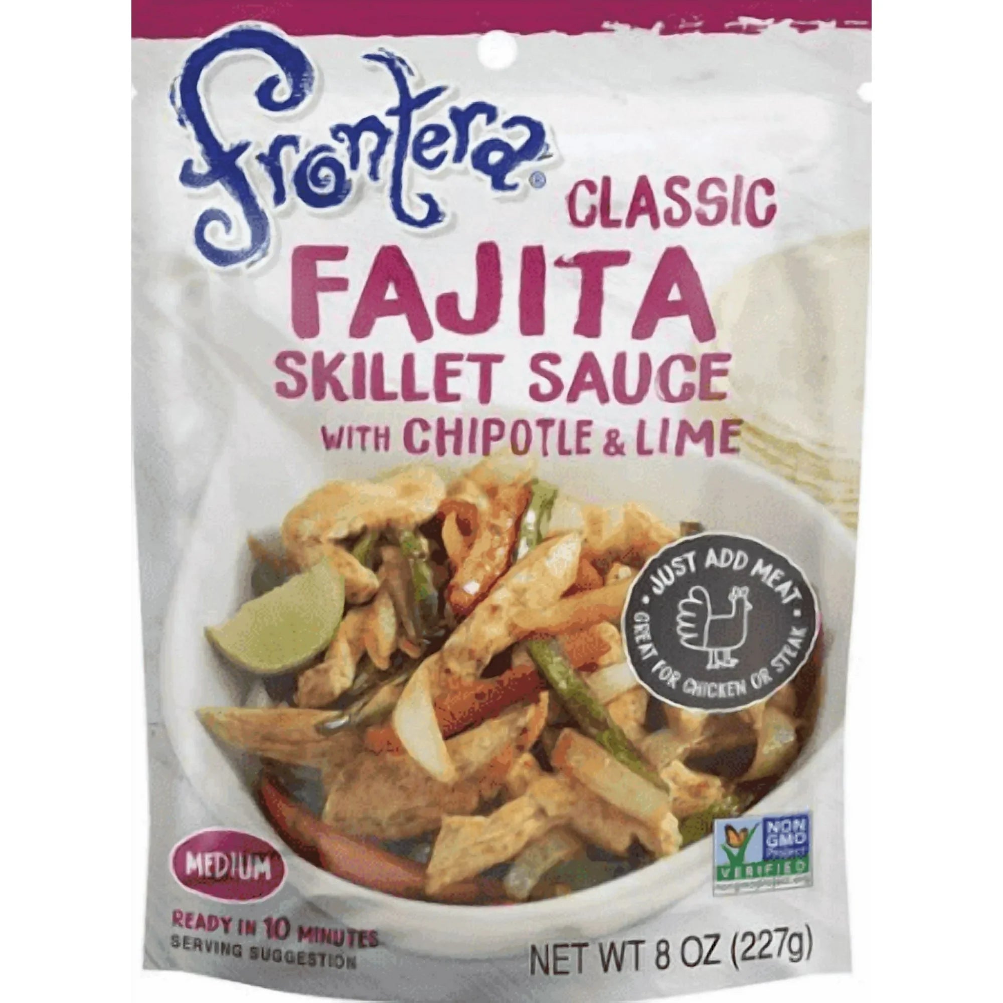Frontera Classic Fajita Skillet Sauce with Chipotle & Lime, Gluten-Free, 8 oz, Case of 6