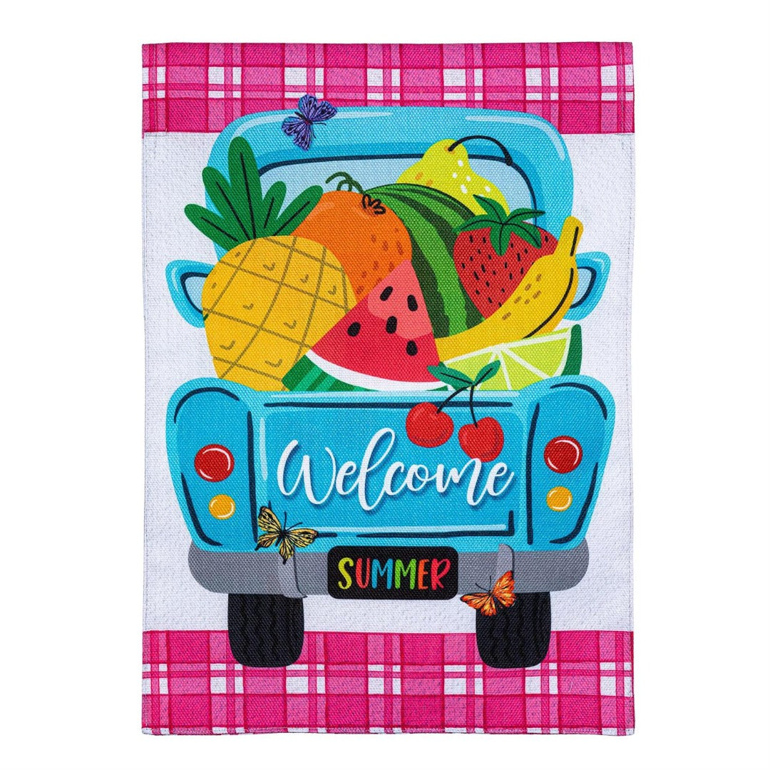 Fruity Truck 2 Sided Garden Flag
