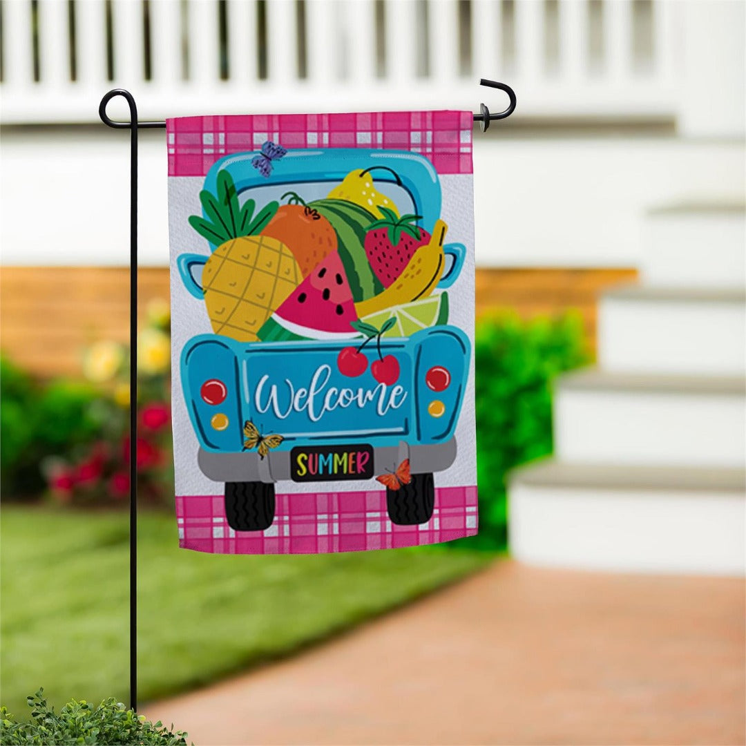 Fruity Truck 2 Sided Garden Flag