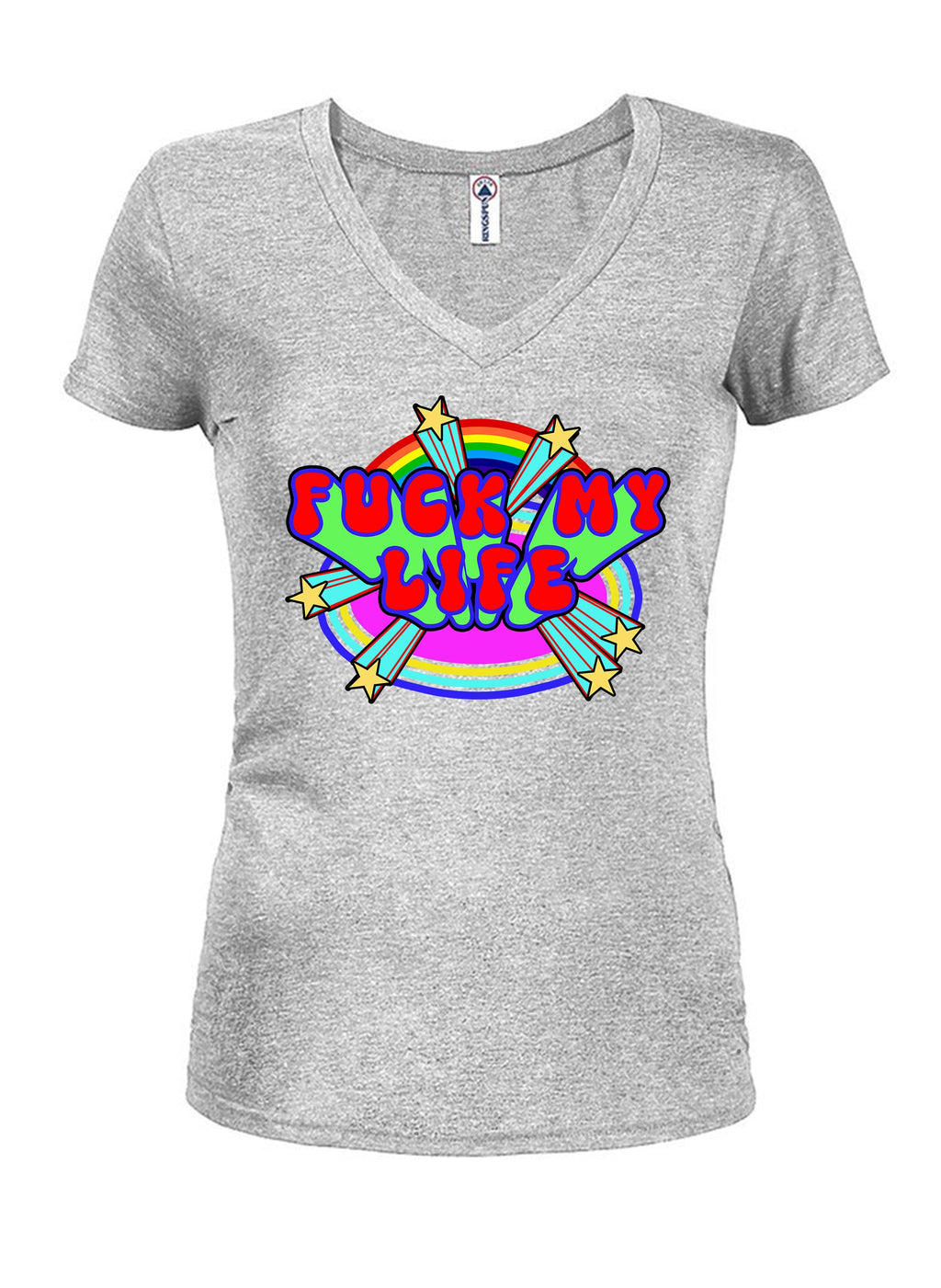 Fuck My Life Stars and Rainbow T-Shirt