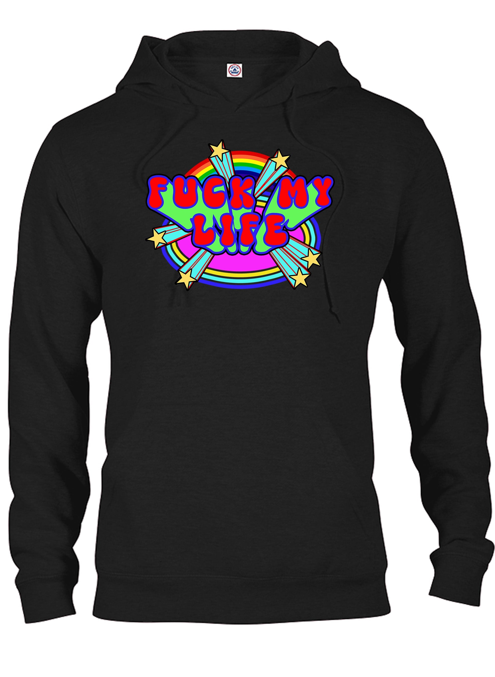 Fuck My Life Stars and Rainbow T-Shirt