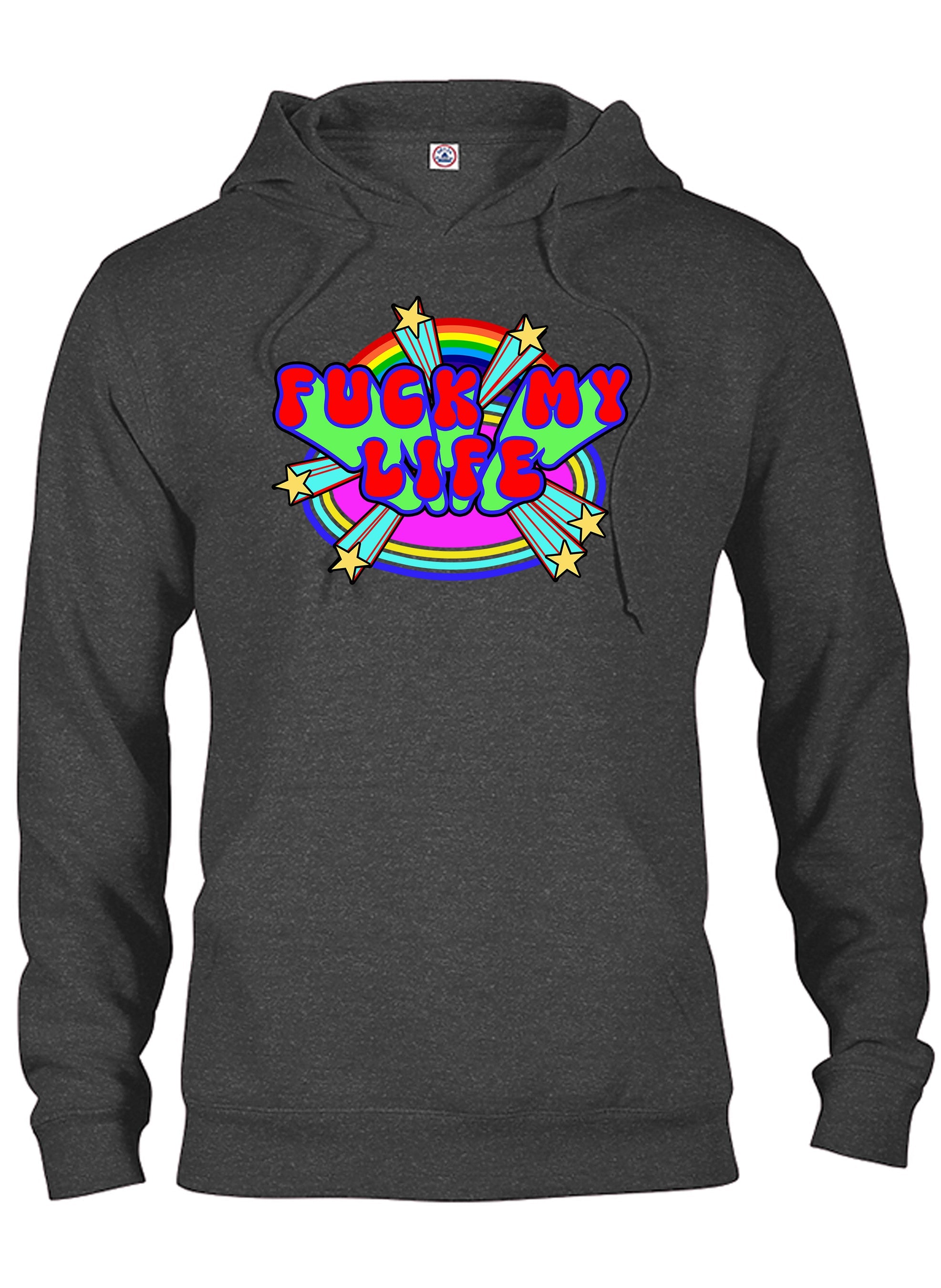 Fuck My Life Stars and Rainbow T-Shirt