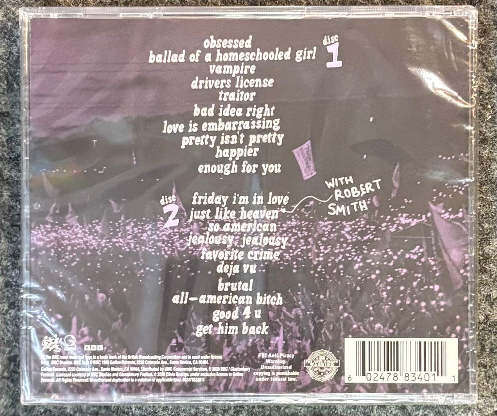 OLIVIA RODRIGO – LIVE FROM GLASTONBURY (BBC) CD