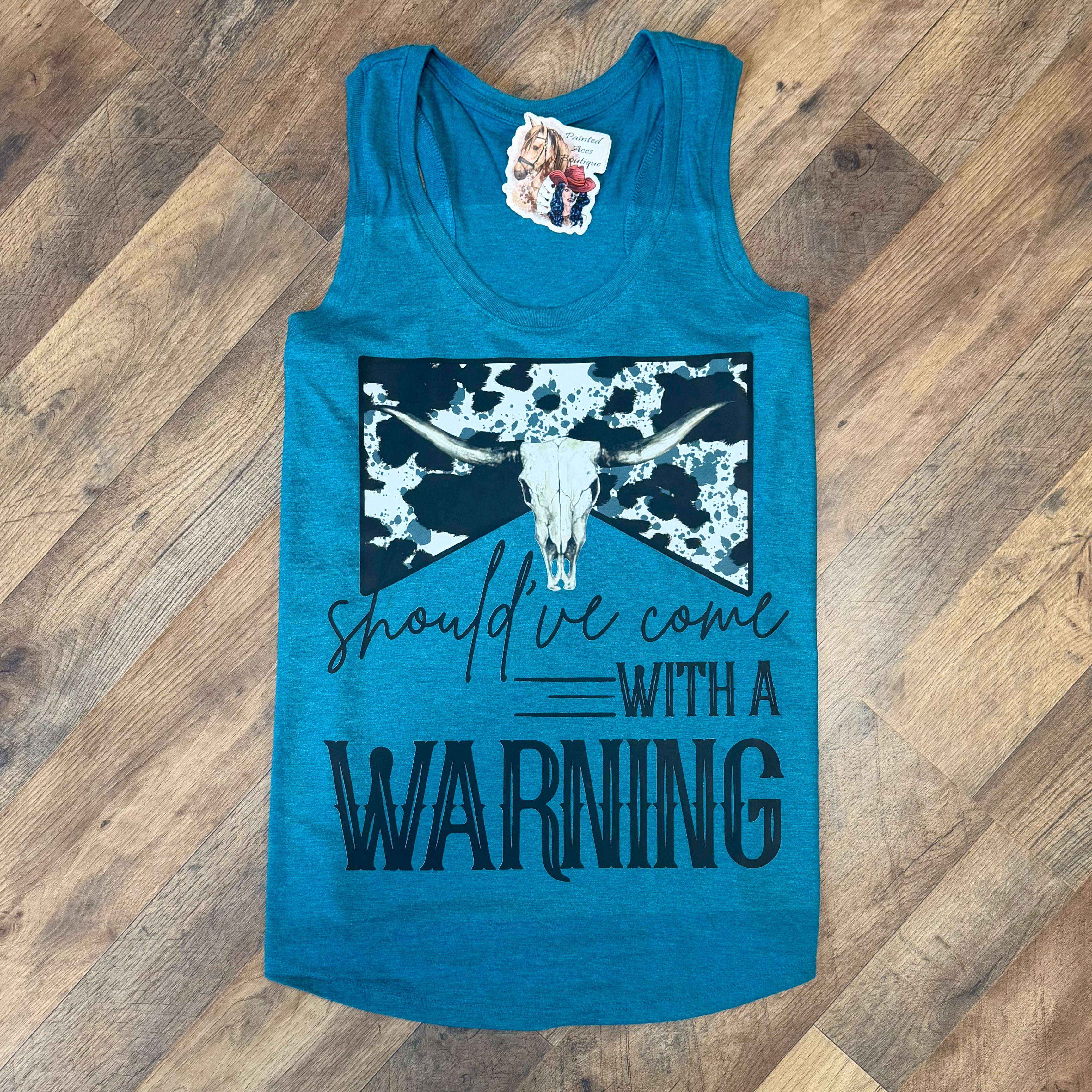 Should’ve Come With A Warning | Country Graphic Tank Top
