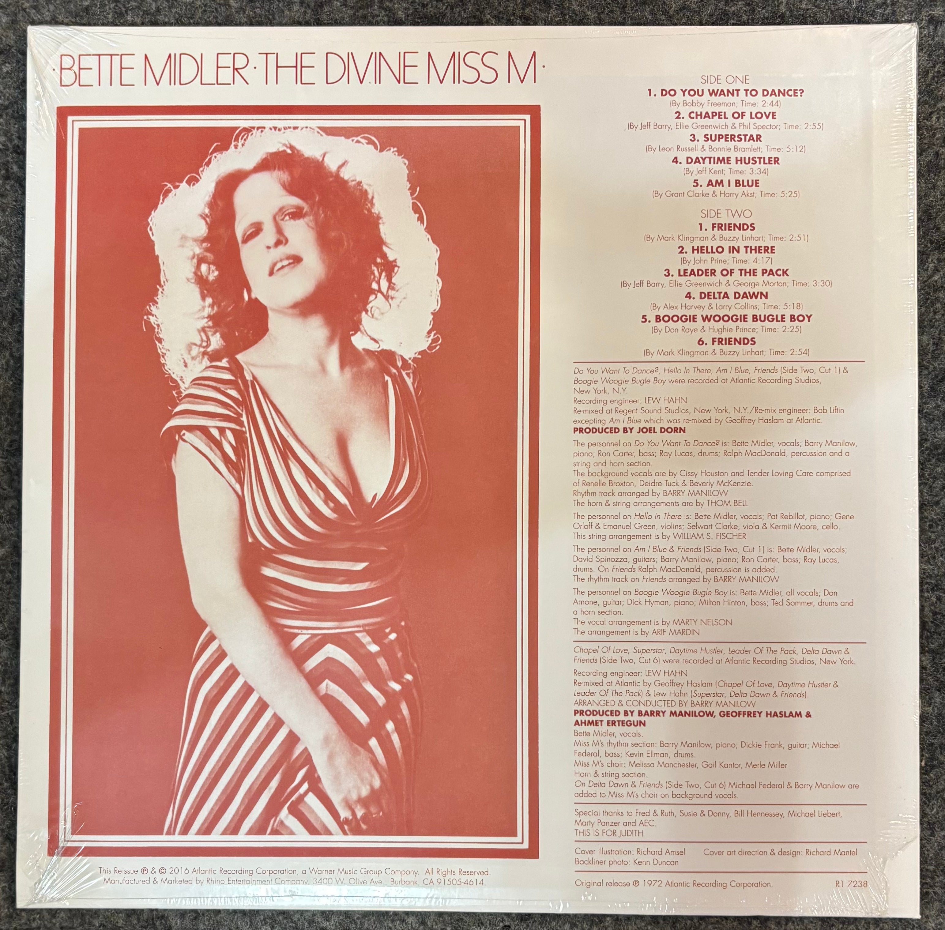 MIDLER, BETTE- The Divine Miss M [180G] Vinyl LP Record