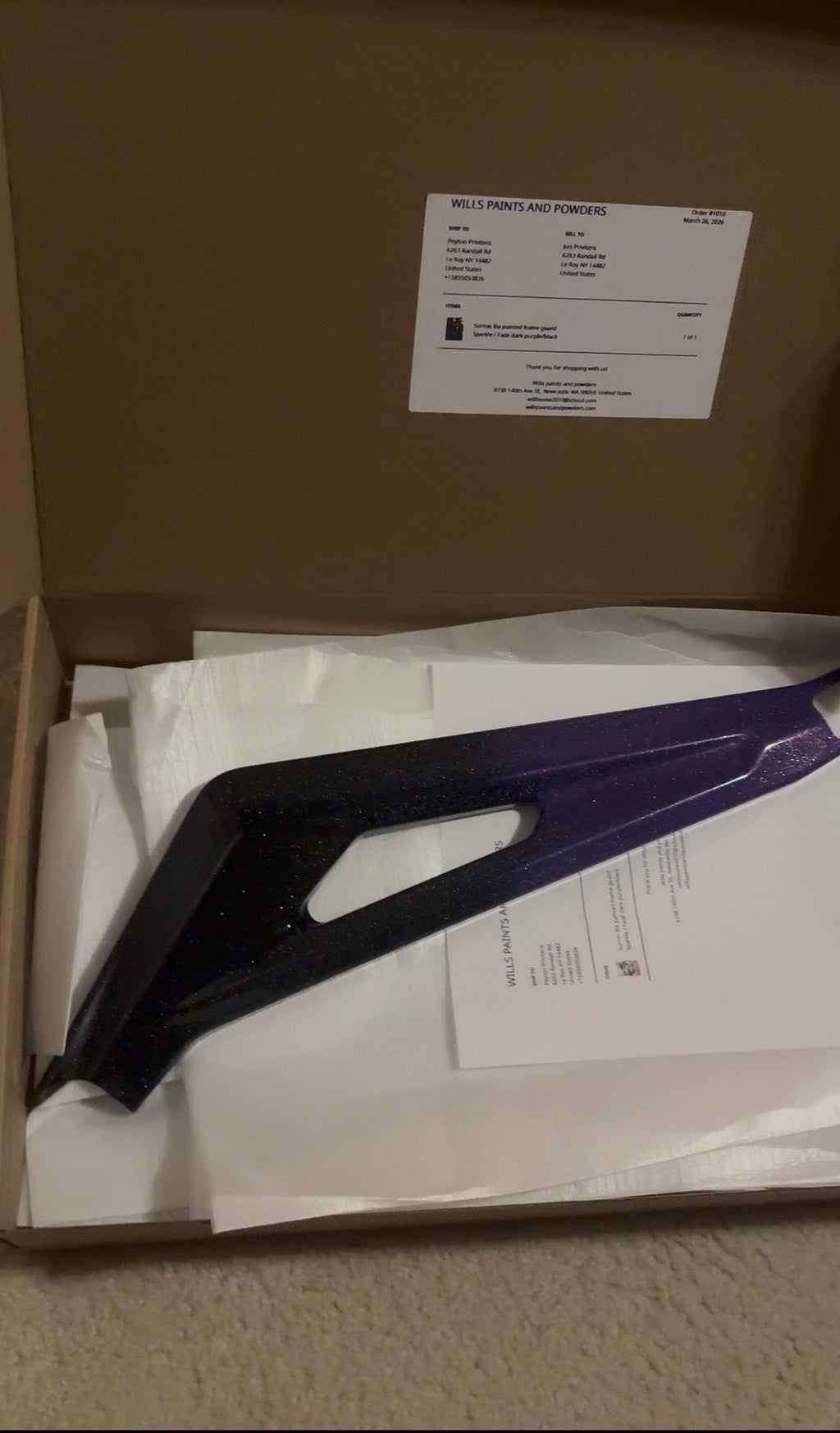 Surron lbx (professional painted) frame guard