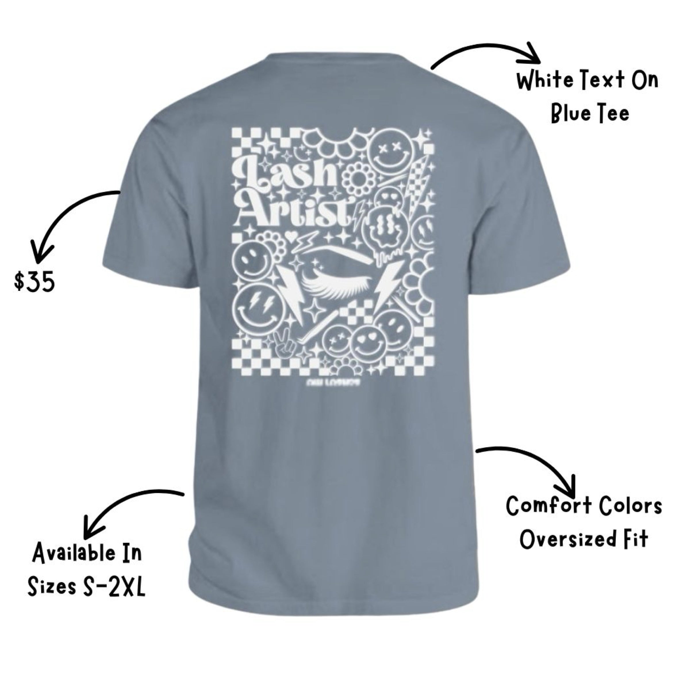 Lash Artist Checkered Tee