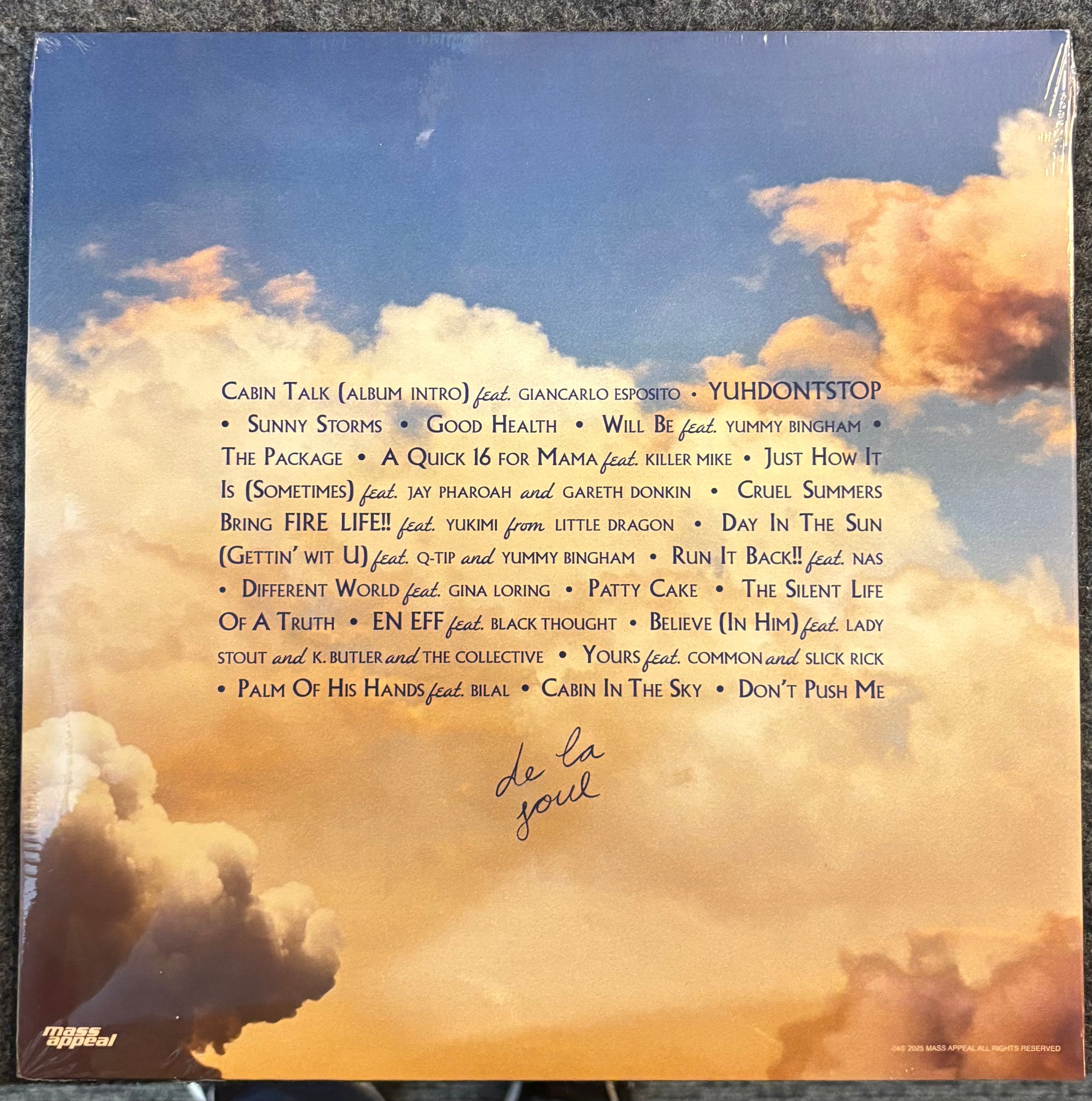 DE LA SOUL - CABIN IN THE SKY (OPAQUE SKY BLUE) 2x Vinyl LP Record