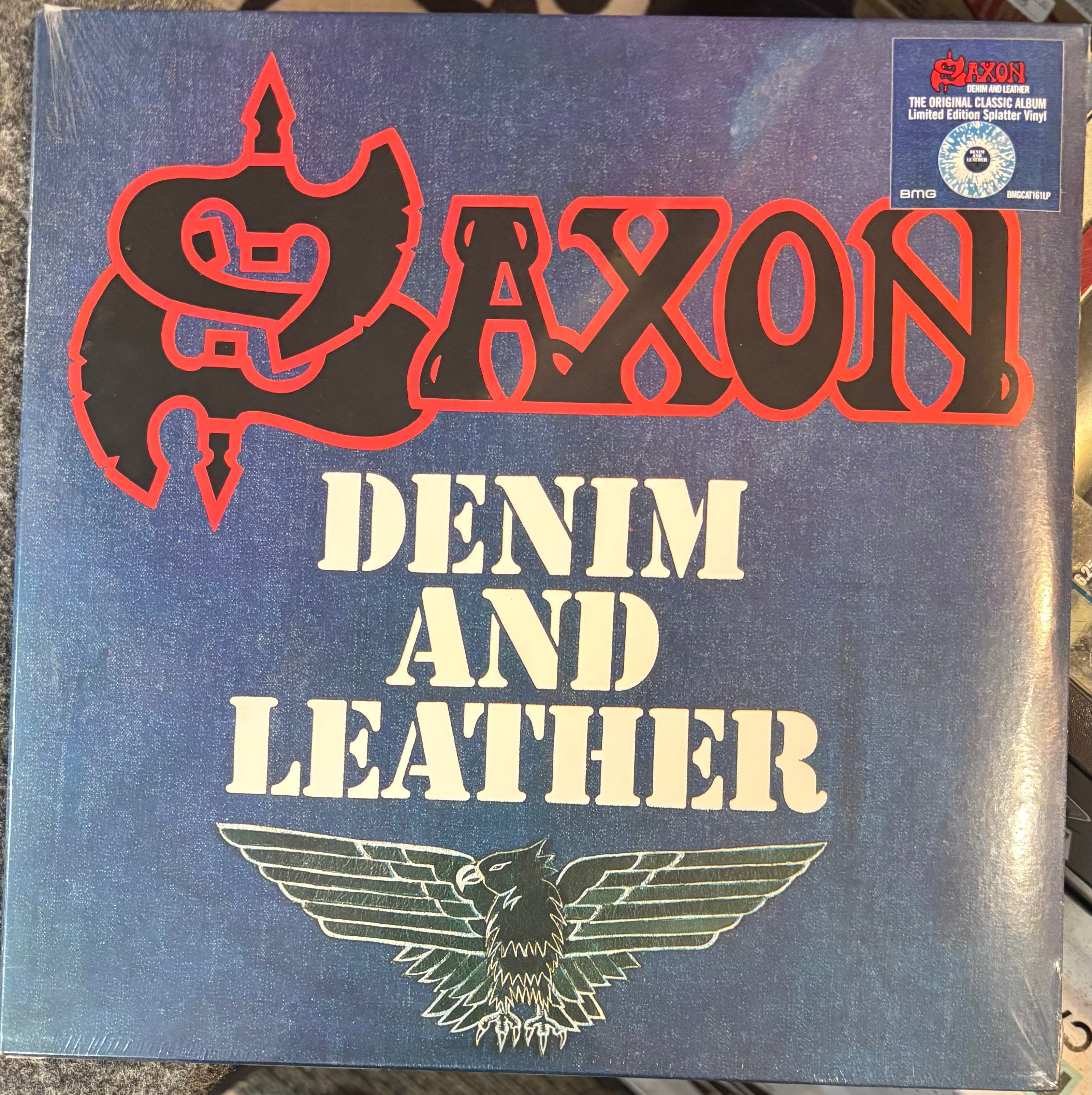 SAXON - Denim And Leather (Color Vinyl) LP Record