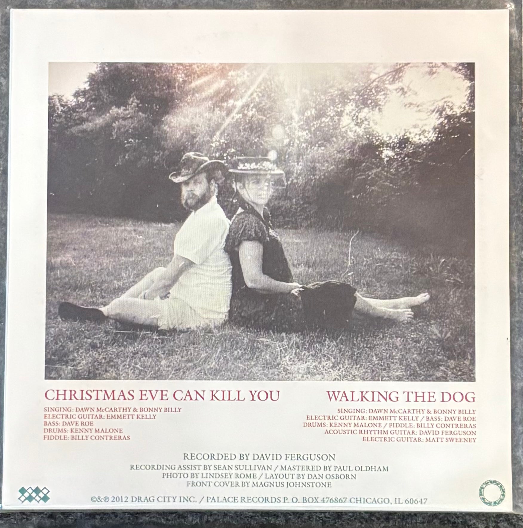 BONNIE PRINCE BILLY/DAWN MCCARTHY - CHRISTMAS EVE CAN KILL YOU 7" Vinyl Record