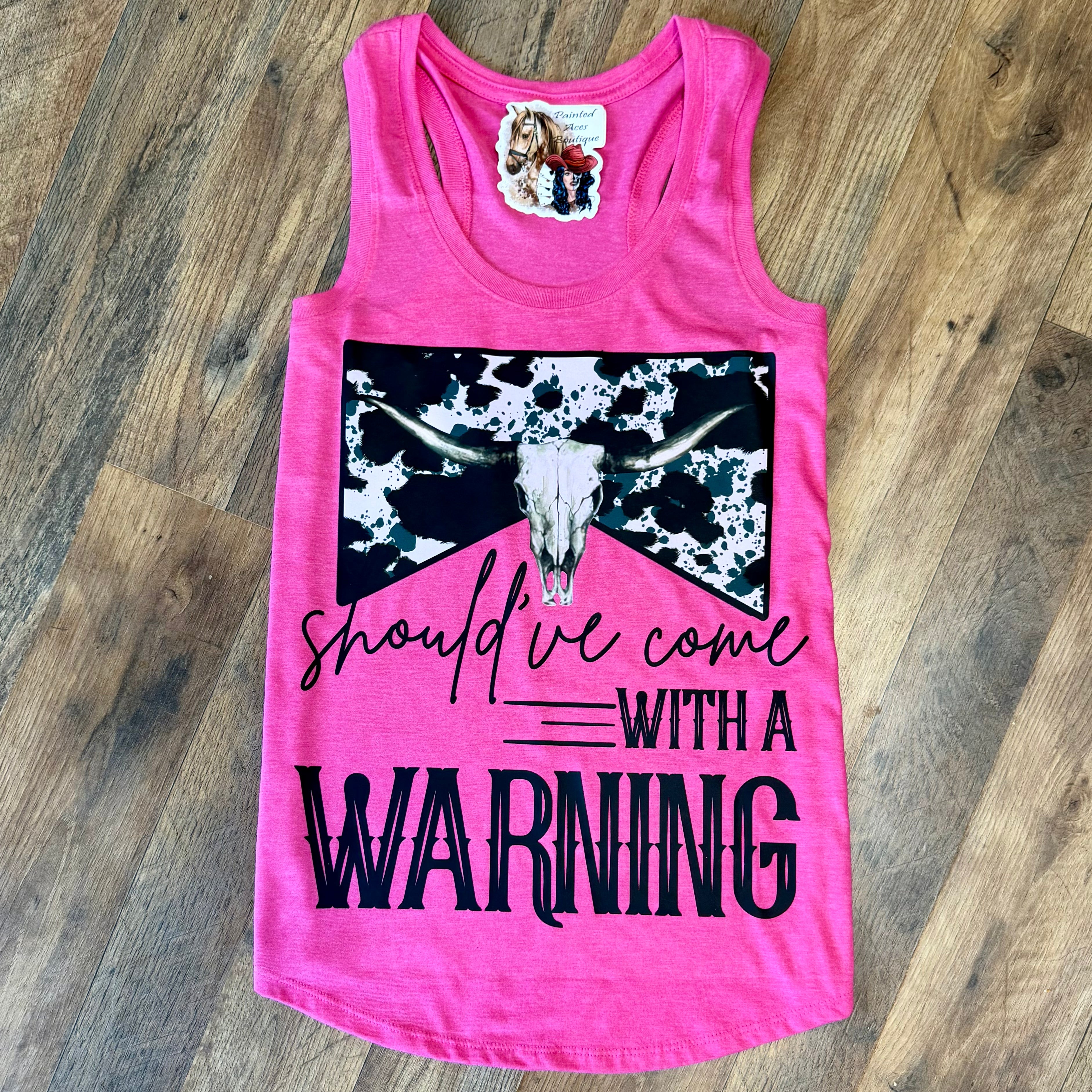 Should’ve Come With A Warning | Country Graphic Tank Top
