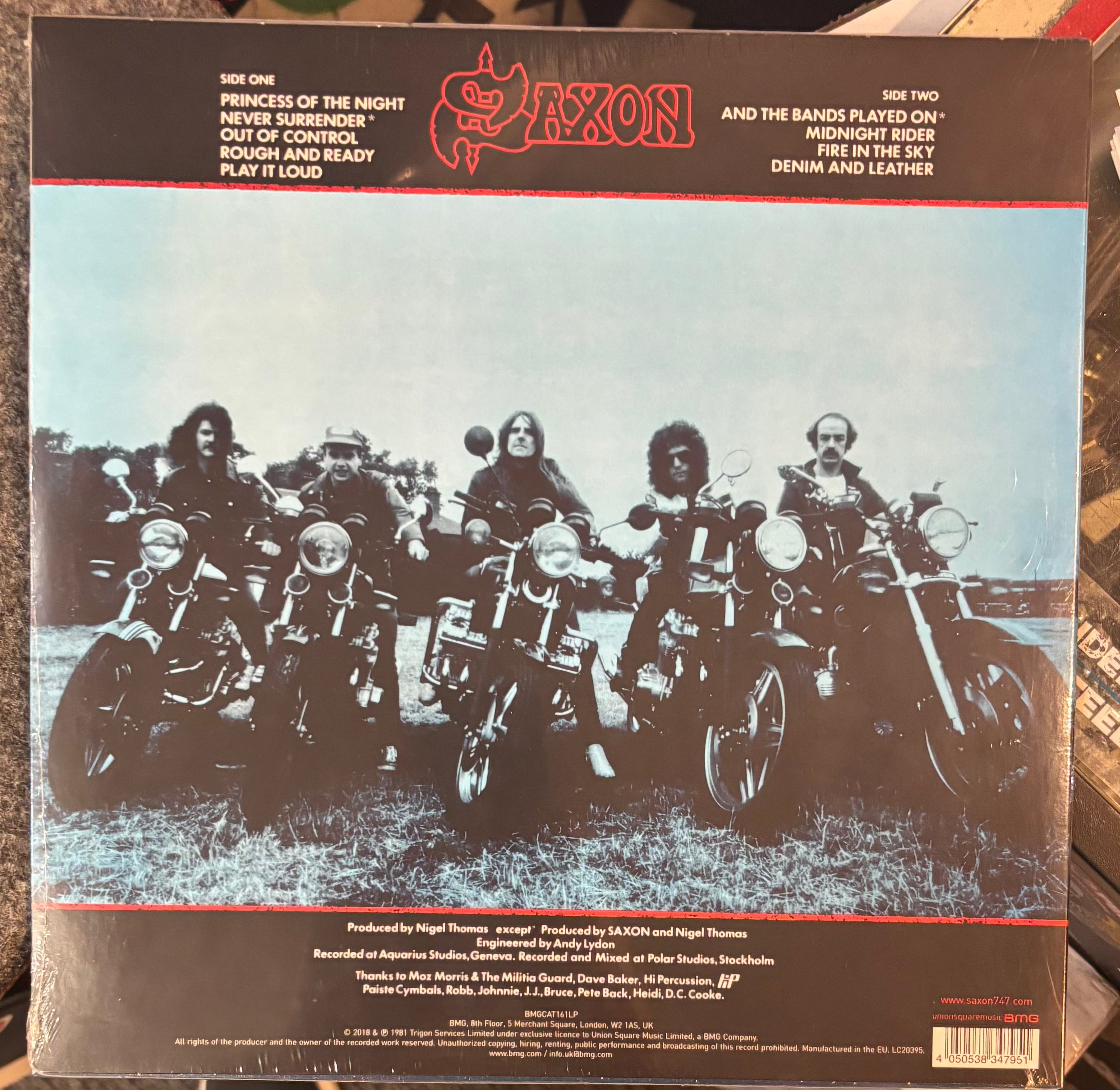 SAXON - Denim And Leather (Color Vinyl) LP Record