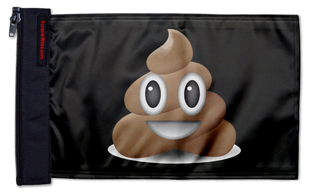 Emoji Poop 12"x18" Forever Wave Flag for Jeep Wrangler JK 2-Door 2007-2018