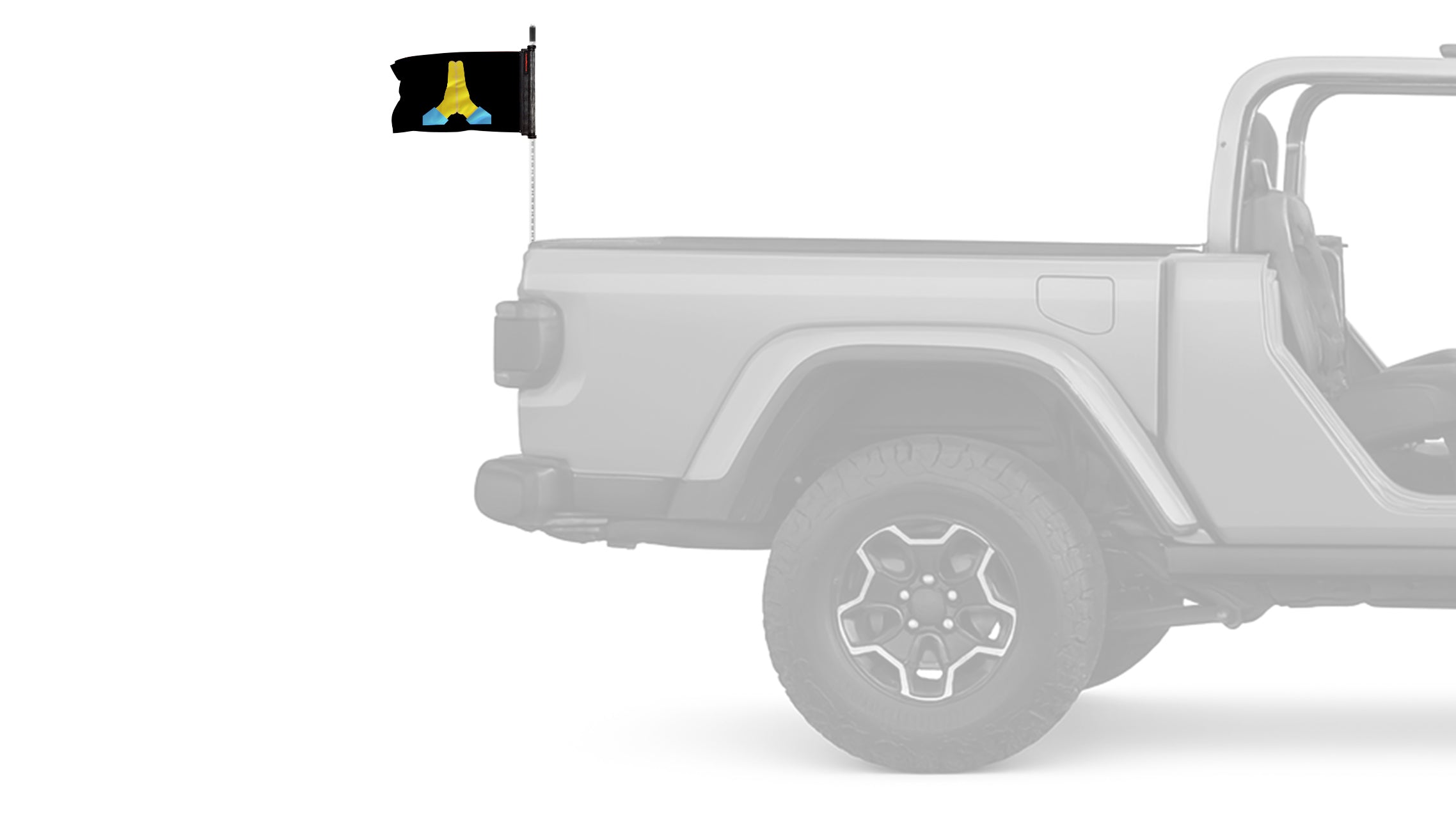 Emoji Praying Hands 12"x18" Forever Wave Flag for Jeep Wrangler JK 2-Door 2007-2018