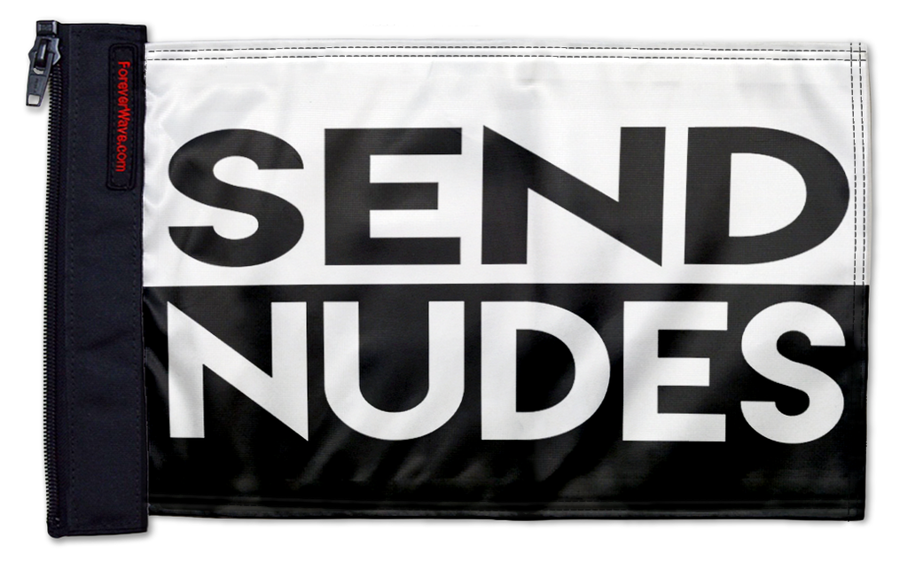 Send Nudes 12"x18" Forever Wave Flag for Jeep Wrangler JK 2-Door 2007-2018