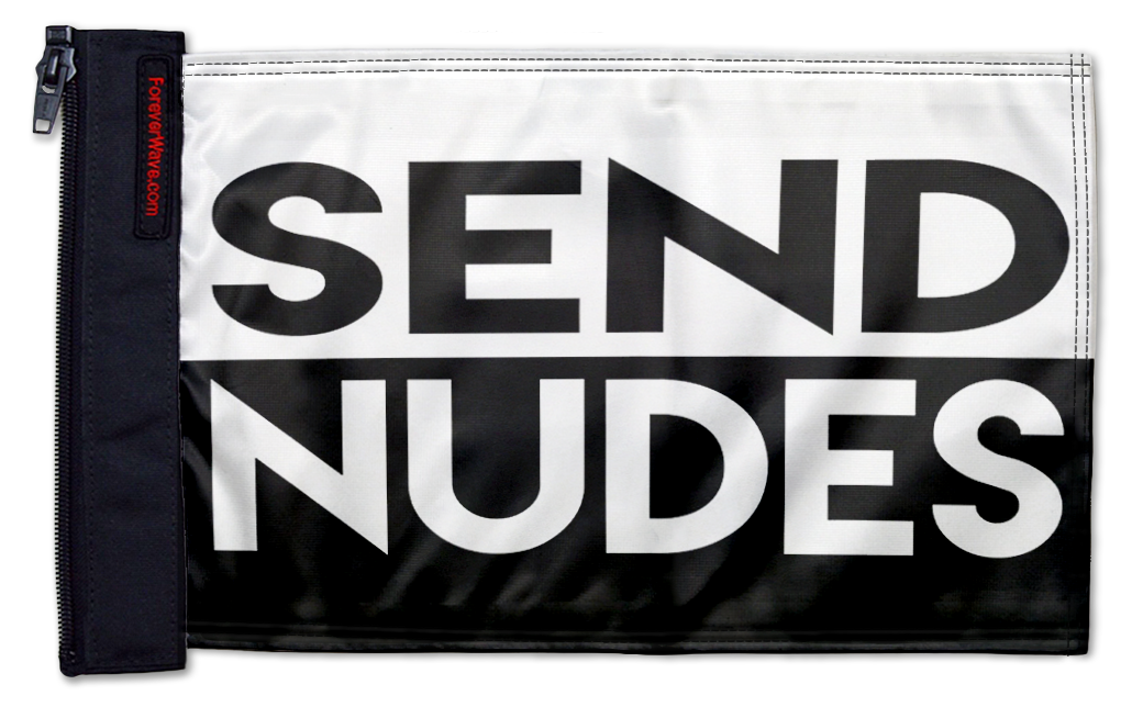 Send Nudes 12"x18" Forever Wave Flag for Jeep Wrangler JK 2-Door 2007-2018
