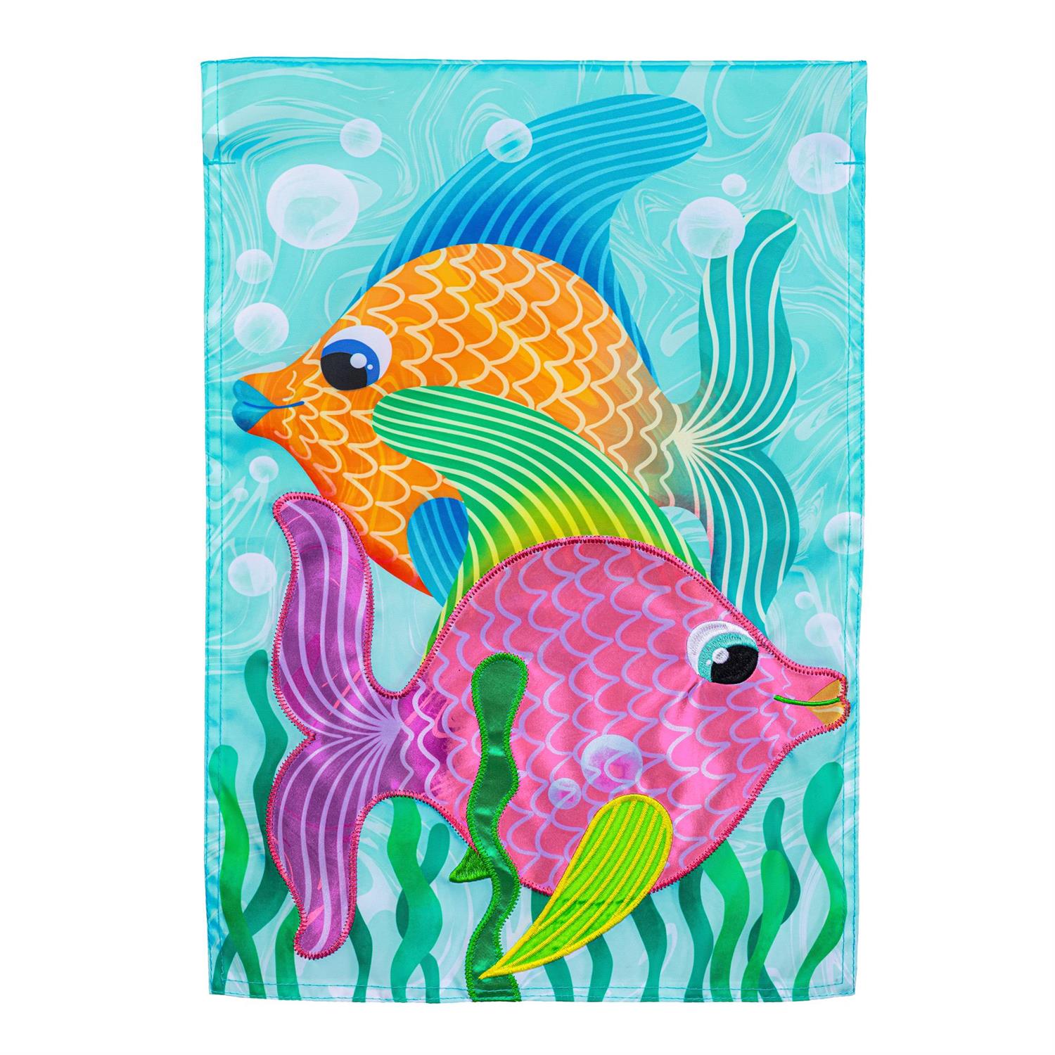 Funky Tropical Fish 2 Sided Garden Flag