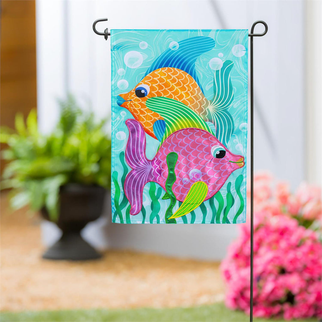 Funky Tropical Fish 2 Sided Garden Flag