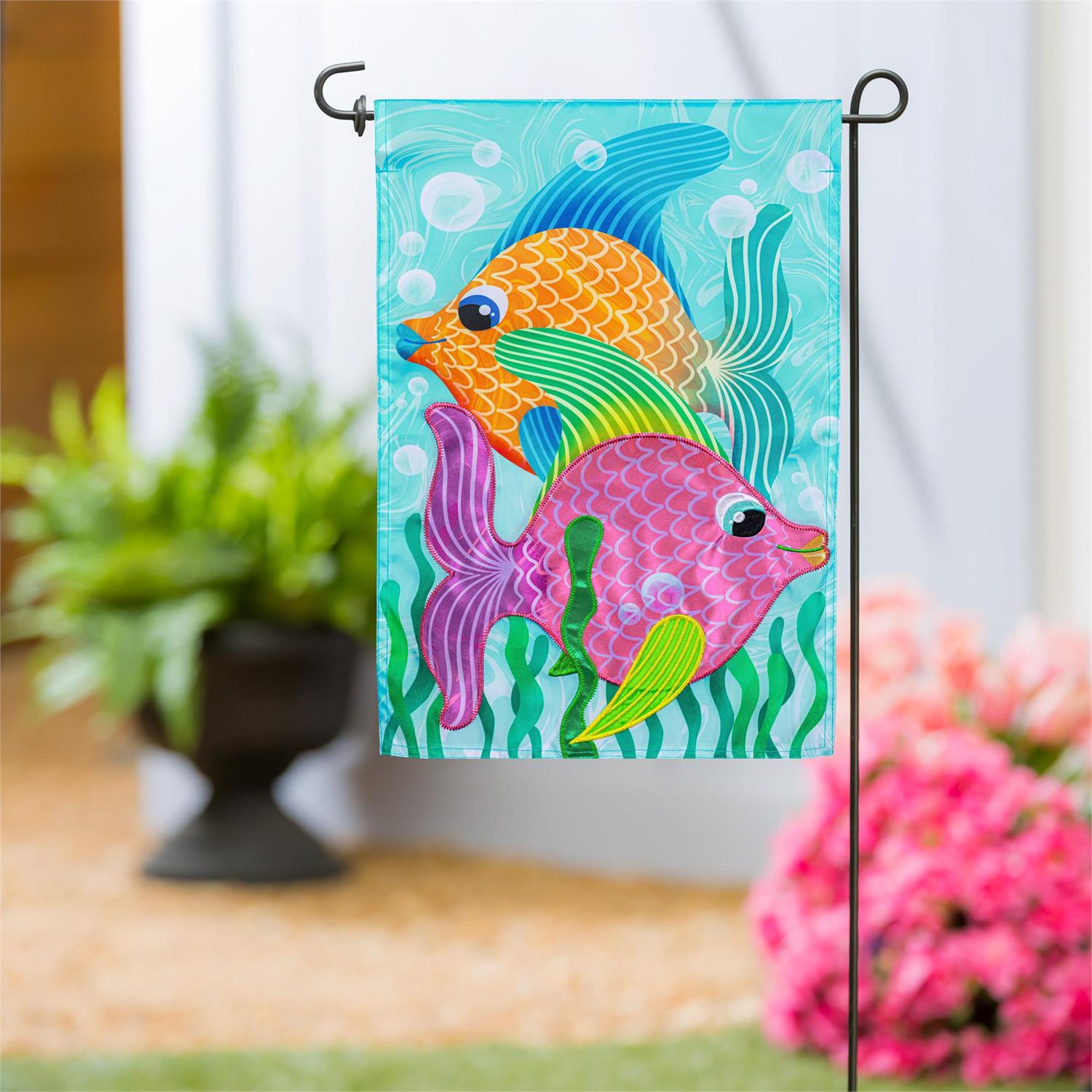 Funky Tropical Fish 2 Sided Garden Flag