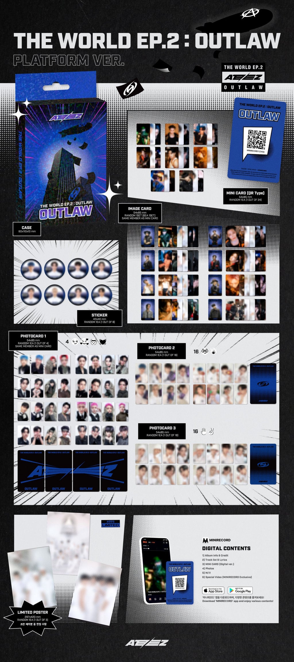 ATEEZ 9th Mini Album - The World Ep.2 : Outlaw (Platform Version)