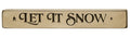 Let it Snow Engraved Block 12" (Pack of 4)