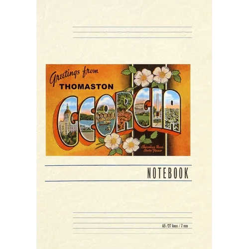Vintage Lined Notebook Greetings from Thomaston - Paperback