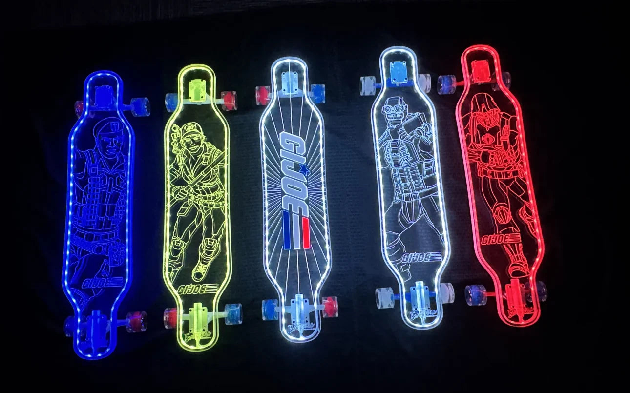 G.I. Joe x Everyone Skate x Ghost Boards Logo Longboard