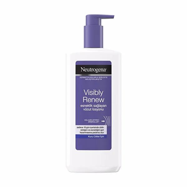 Neutrogena Visibly Renew Body Lotion - Intensely Moisturizing, Collagen Boosting, Non-Greasy Dry Skin Care for Women & Men