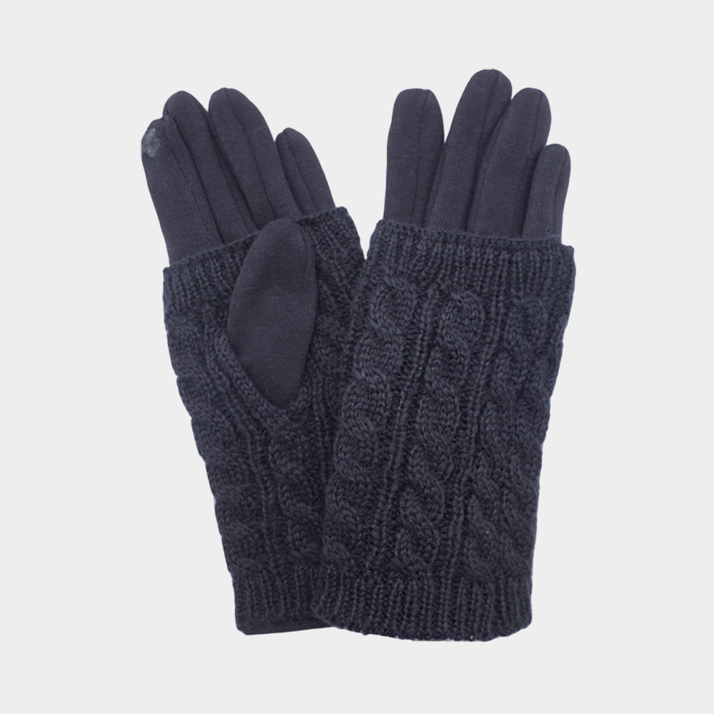 Cable Knit Smart Touch Gloves