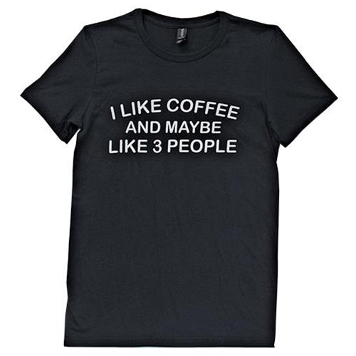 I Like Coffee T-Shirt Black Large