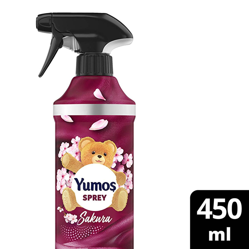 Yumoş Sakura Fabric and Home Fragrance Spray - Dermatologically Tested, Alcohol-Free, 15.22 fl oz