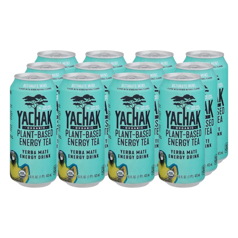 Yachak Yerba Mate, Ultimate Mint, 16 fl oz, Pack of 12