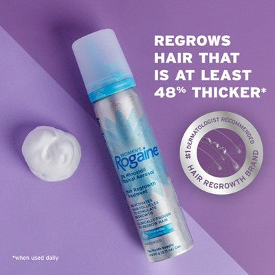 Women's Rogaine 5% Minoxidil Foam for Hair Thinning and Loss, Topical Treatment for Hair Regrowth 2.11oz - New