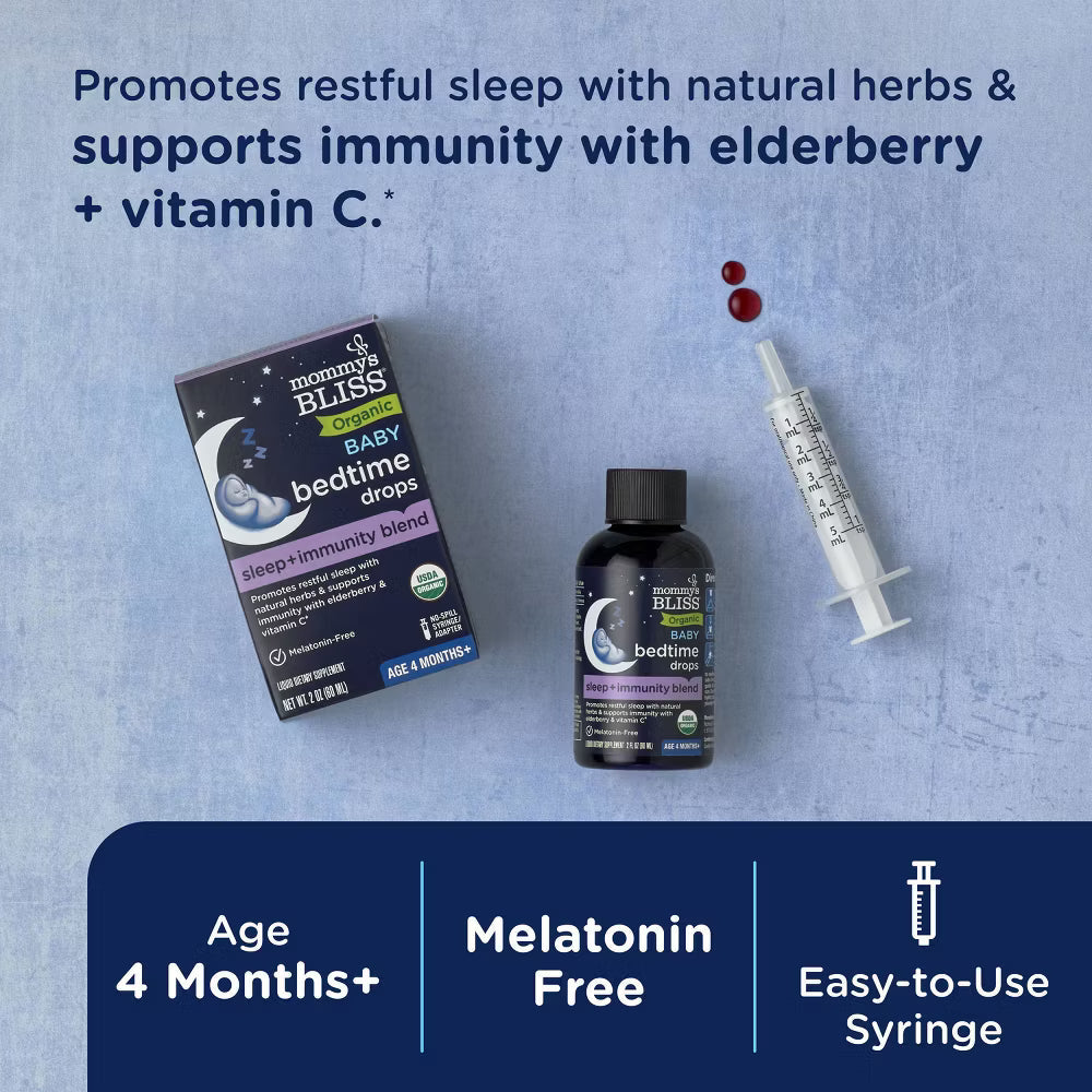 Mommy's Bliss Baby Bedtime Drops - Organic Sleep Support for Babies (2 fl oz)